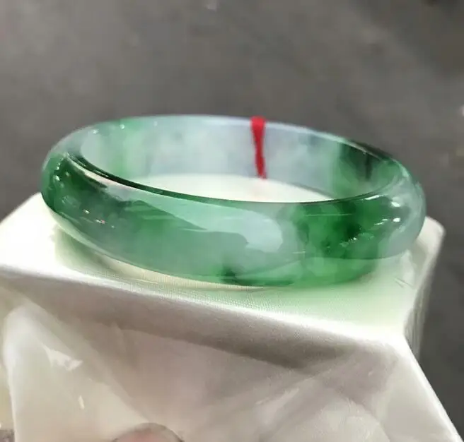 Сертифицированный (класс а) 100% натуральный зеленый жадеит нефритовый браслет