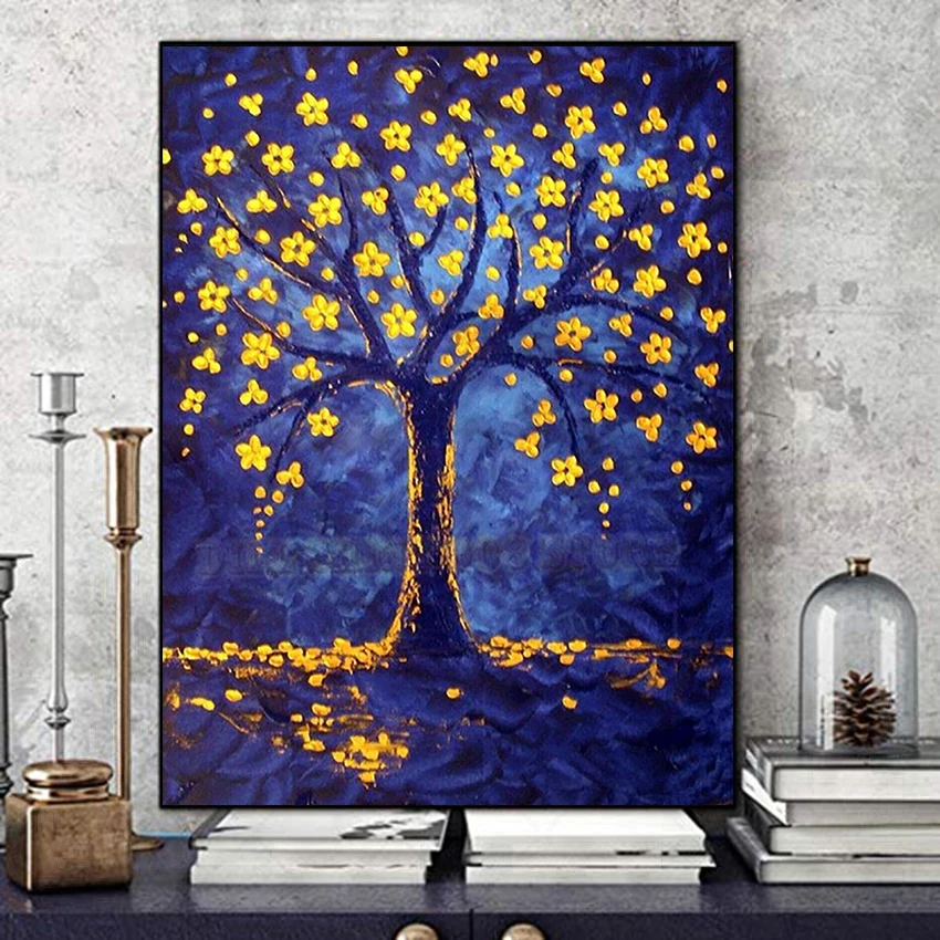 5D DIY Алмазная картина золотое дерево масло полная дрель вышивка крестиком