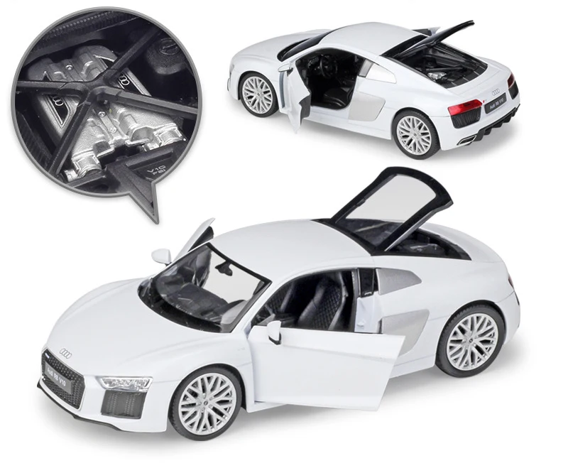 WELLY Модель автомобиля 1:24 Масштаб литья под давлением игрушки 2016 Audi R8 V10 высокий
