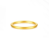 new solid pure 24k yellow gold ring women 1 4mmw smooth ring us 5 8 0 9 1 2g
