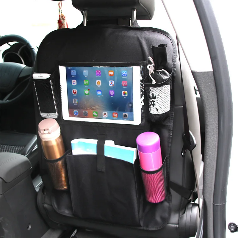 

Car Seat Back Hanging Bag With Tablet Touch Screen Holder Protector Multi-pocket Storage