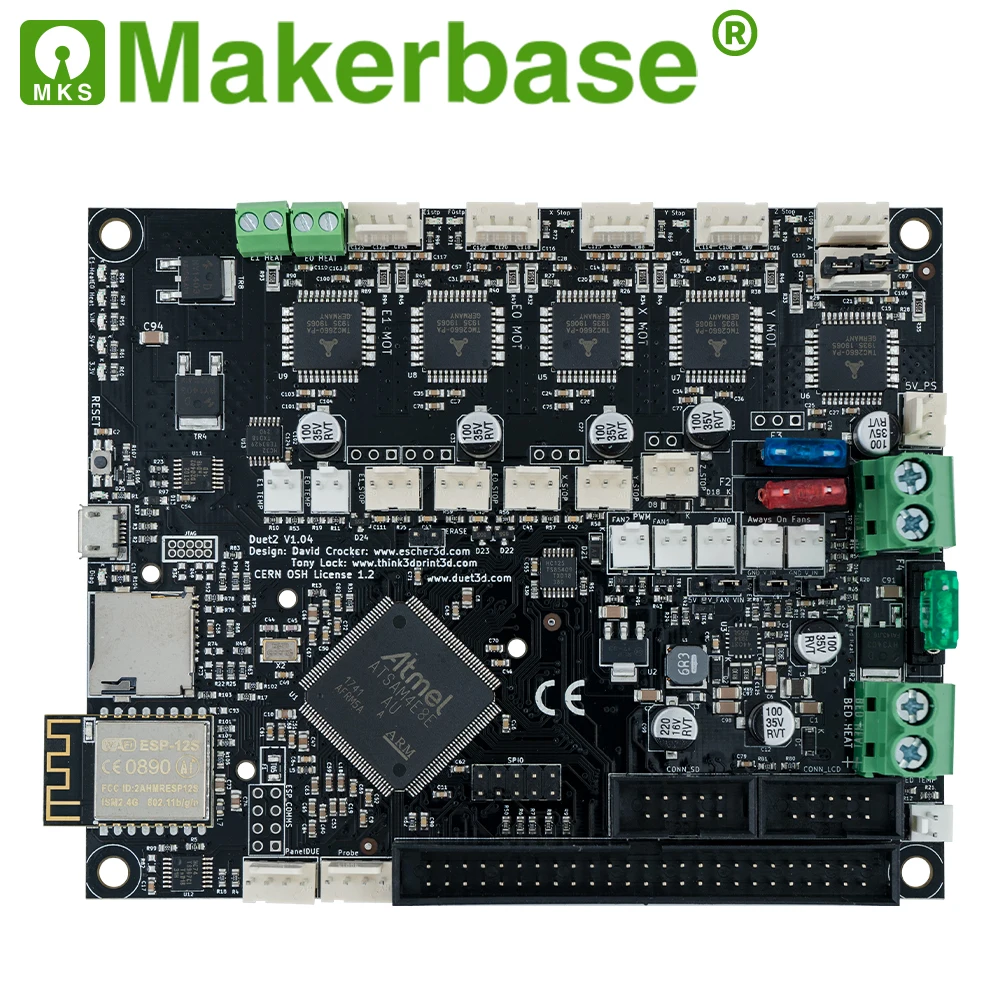 Makerbase 32 бит Клонировали Duet 2 Wi Fi V1.04 Управление доска Duex5 V0.9a с 4 3 или 7 0 Pandue сенсорный