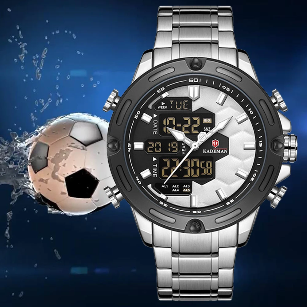 Модные Роскошные Брендовые мужские военные спортивные часы Цифровые кварцевые