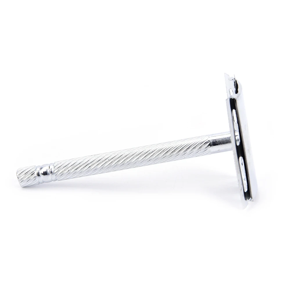 

1Set Old-Style Practical Safety Men Double Edge Blade Shaving Hair Razor Shaver 2 Blades