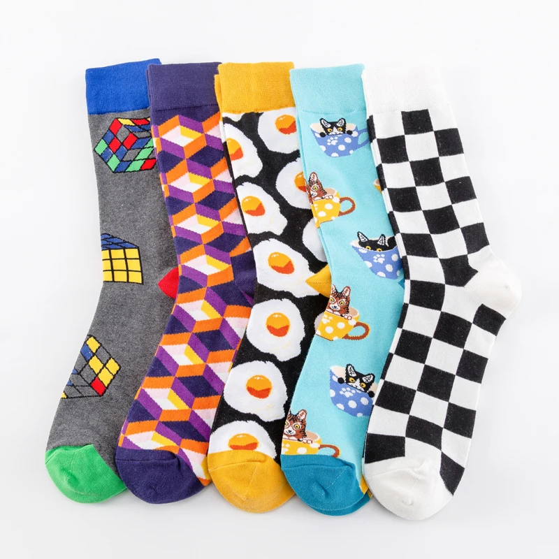 Новинка 2019 красочные хлопковые мужские длинные носки в стиле Харадзюку хип хоп