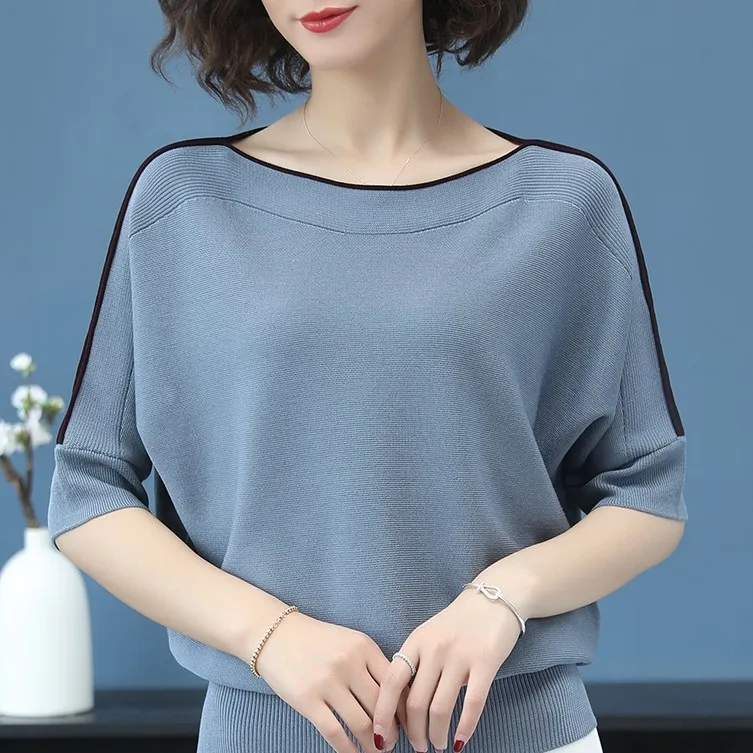 

2021 New Summer T Shirt Women Elasticity Oversized T-Shirt Woman Clothes Female Tops Short sleeve Women's tube top knit Canale