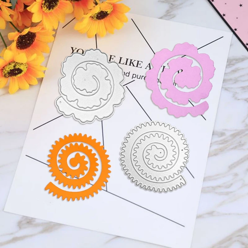 

Spiral Flower Metal Cutting Dies for DIY Scrapbooking Album Paper Cards Decorative Crafts Embossing Die Cuts