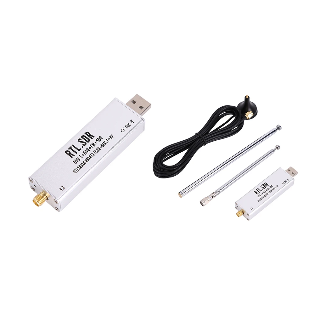 

Full-Band SDR Receiver Aviation Shortwave Broadband SDR Receiver 1PPM TCXO Software Defined Radio with RTL2832U R820T2 Chip