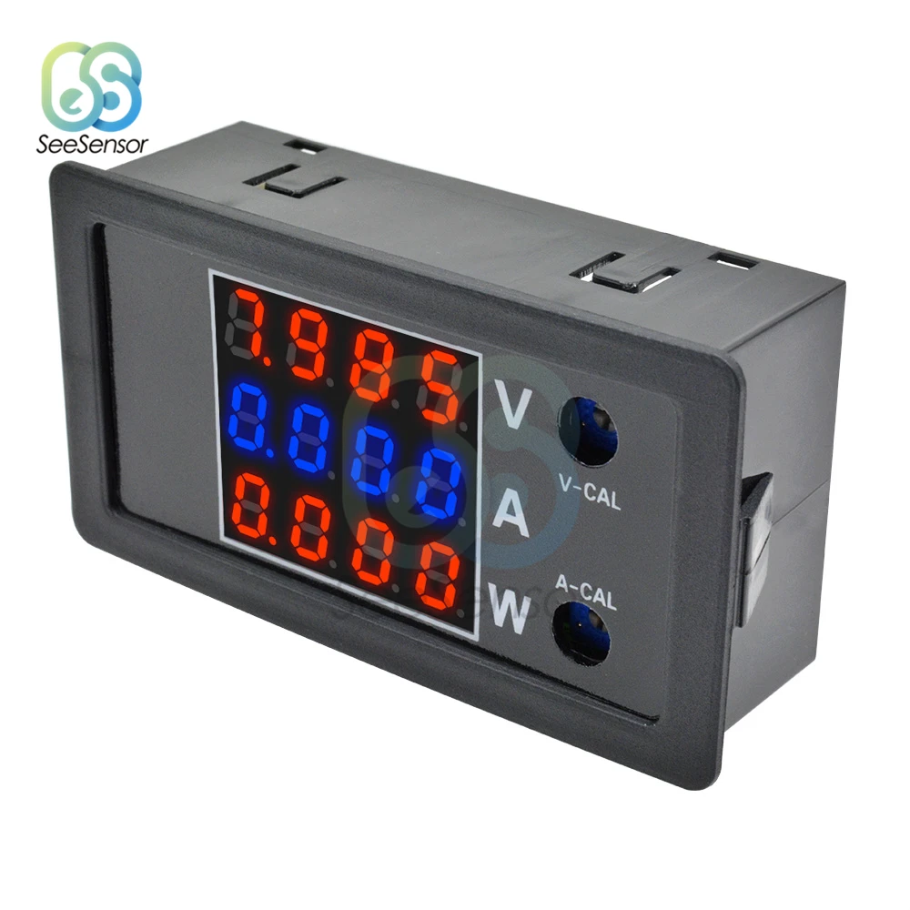 DC 0-100 в 10A 1000 Вт 0,2" ЖК-дисплей 4 цифровой вольтметр Амперметр ваттметр Высокая точность Напряжение Ток измеритель мощности тестер детектор
