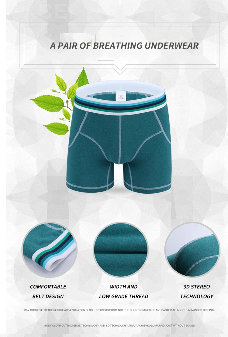 J-BOX, 1 шт., мужское сексуальное нижнее белье, Cueca, хлопковые гей трусы-боксеры дышащие трусы, мужские трусы размера плюс, льняные Длинные боксеры, нижнее белье