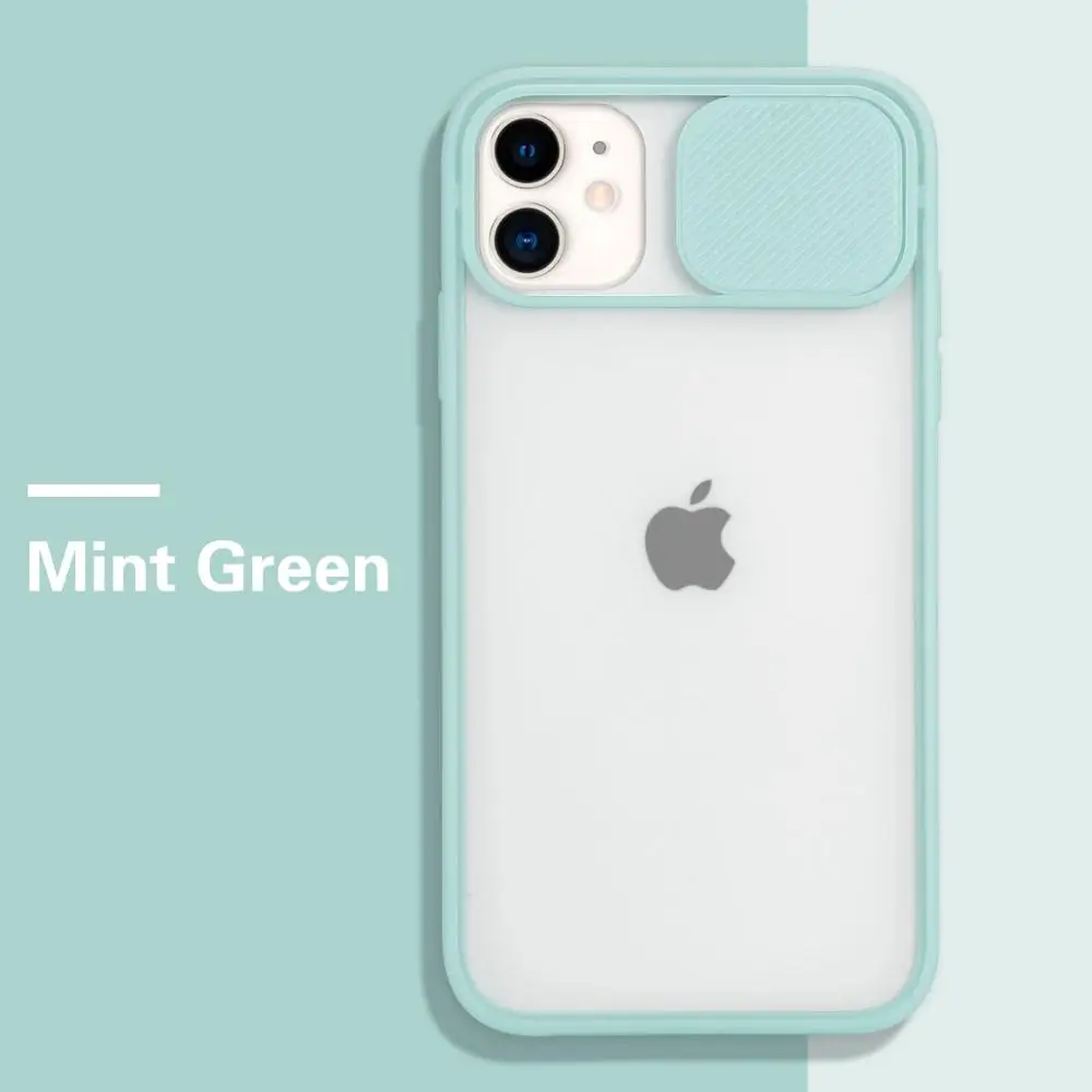 

Slide Camera Lens Protection Phone Cases For iPhone 11 Pro Max XR X XS Max 6 6S 7 8 Plus SE 2020 Case TPU Frame Matte PC Cover