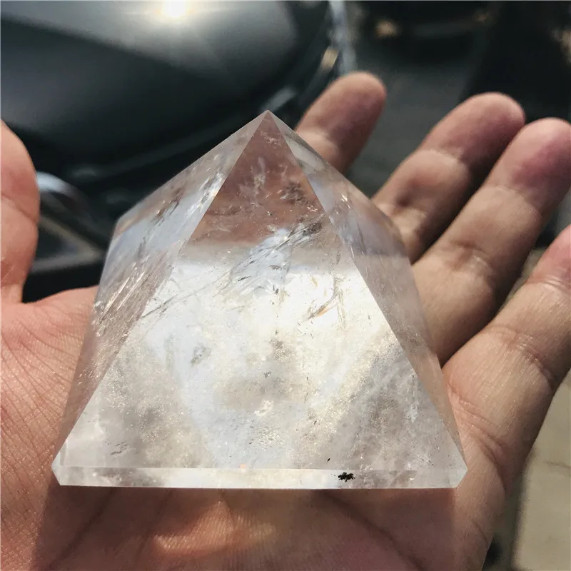 50 мм Натуральная прозрачная пирамида из кристалла кварца чистая целебная рейки