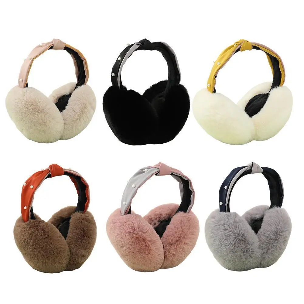 

Cute Plush Knotted Headband Earmuffs Warmer Muff Ear Cover Fluffy Earflap Headband