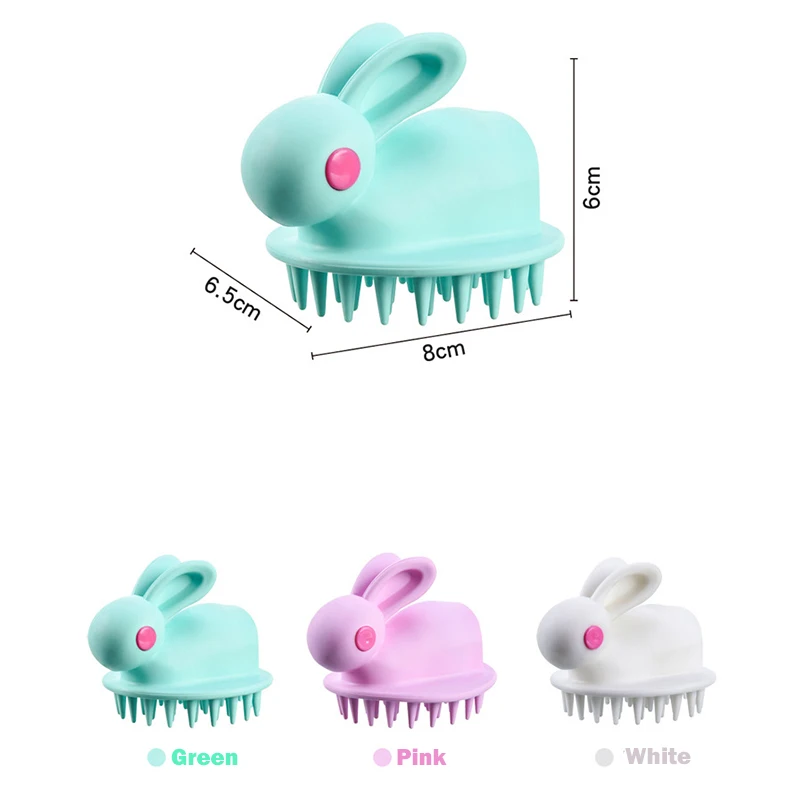 

Rabbit Ears Silicone Shampoo Scalp Hair Massager Head Body Scalp Massage Brush Comb Hair Washing Comb Shower Brush Bath Brush