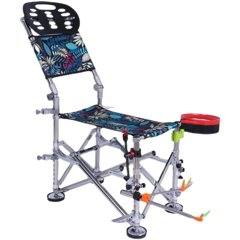 

All terrain fishing chair multifunctional platform Fishing Raft portable foldable small fishing stool stainless steel fishing