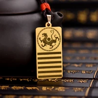 kaiguang five elements hexagram pendant copper necklaces for men and women supplement gold fu good luck pendant