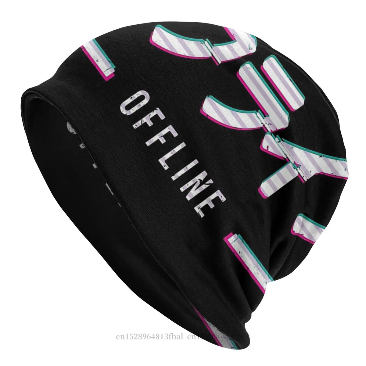 

Vaporwave Aesthetic Meme Retro Skullies Beanies Caps Offline 80s Hat Winter Bonnet Hats Men Women's Hip Hop Ski Cap