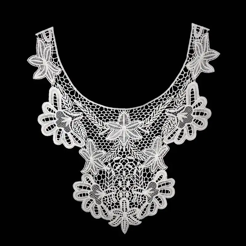 Вышивка с круглой горловиной для творчества искусственные Съемная воротники