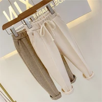 boys and girls pants knitted elastic casual pants pants spring and autumn new childrens wear kids pants