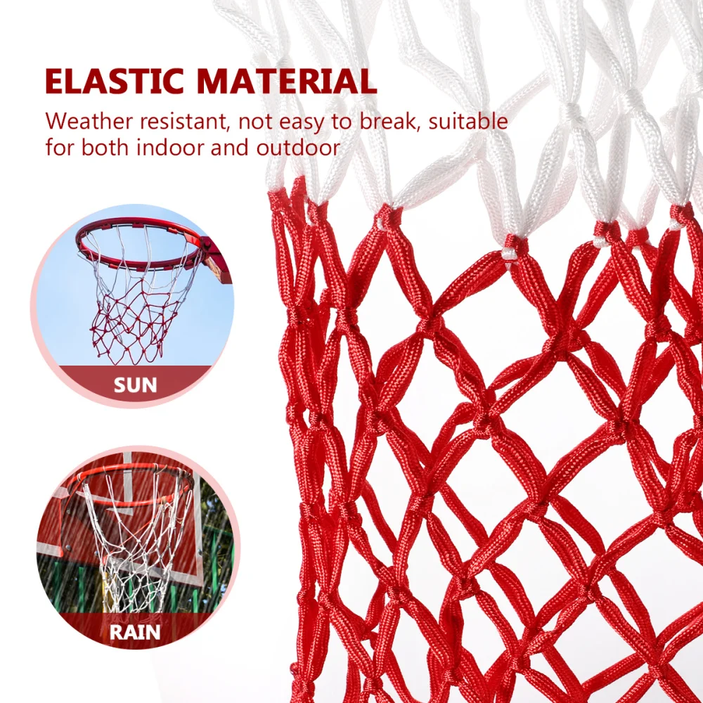

LIOOBO Nylon Braided Regular Size Professional Basketball Net Replacement Basketball Net All-Weather Heavy Duty Thick Net 12 Loo