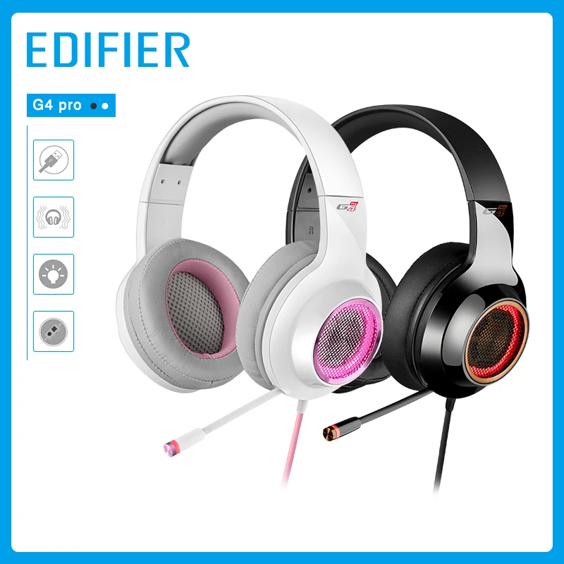 EDIFIER G4 Pro USB Проводная игровая гарнитура глубокий бас Игровые наушники