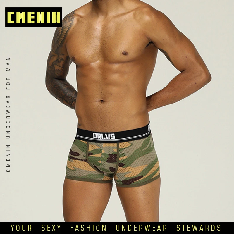 Популярные хлопковые боксеры мужское нижнее белье полосатые быстросохнущие
