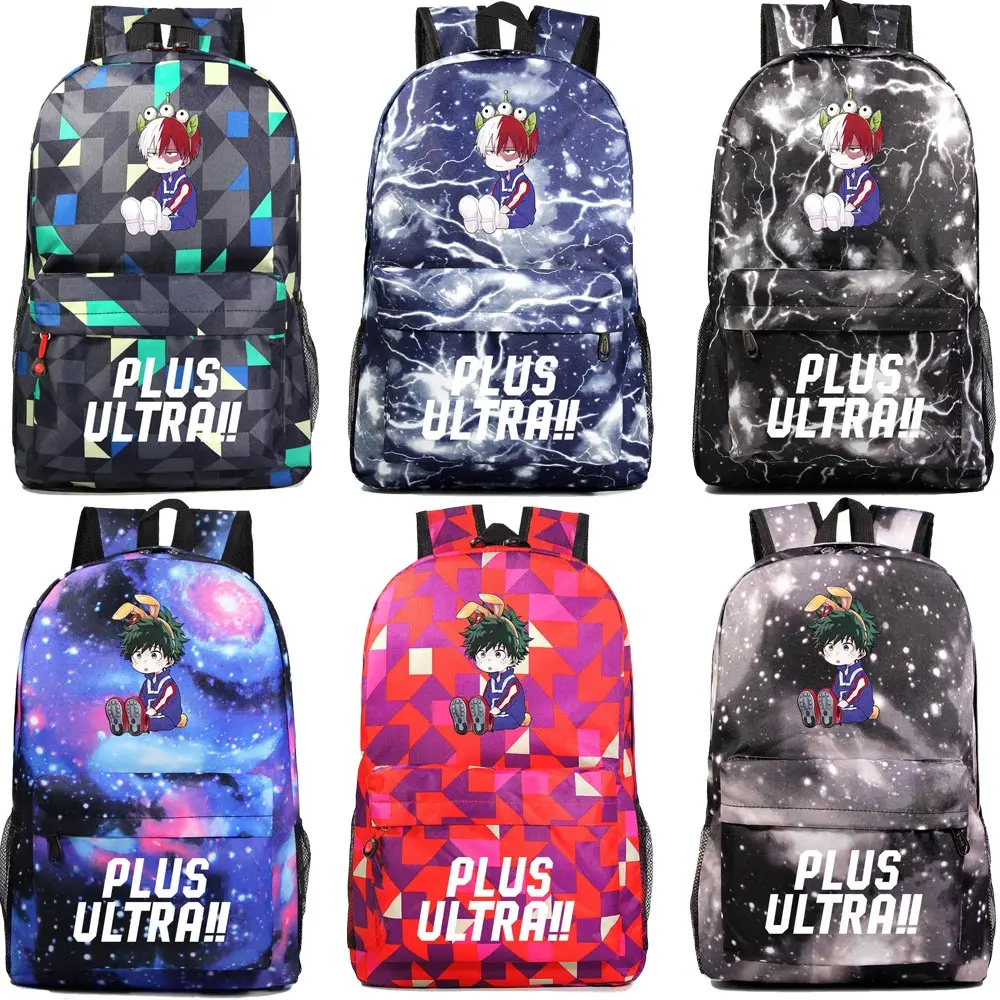 Модный школьный ранец с мультипликационным аниме Моя геройская Академия Deku для