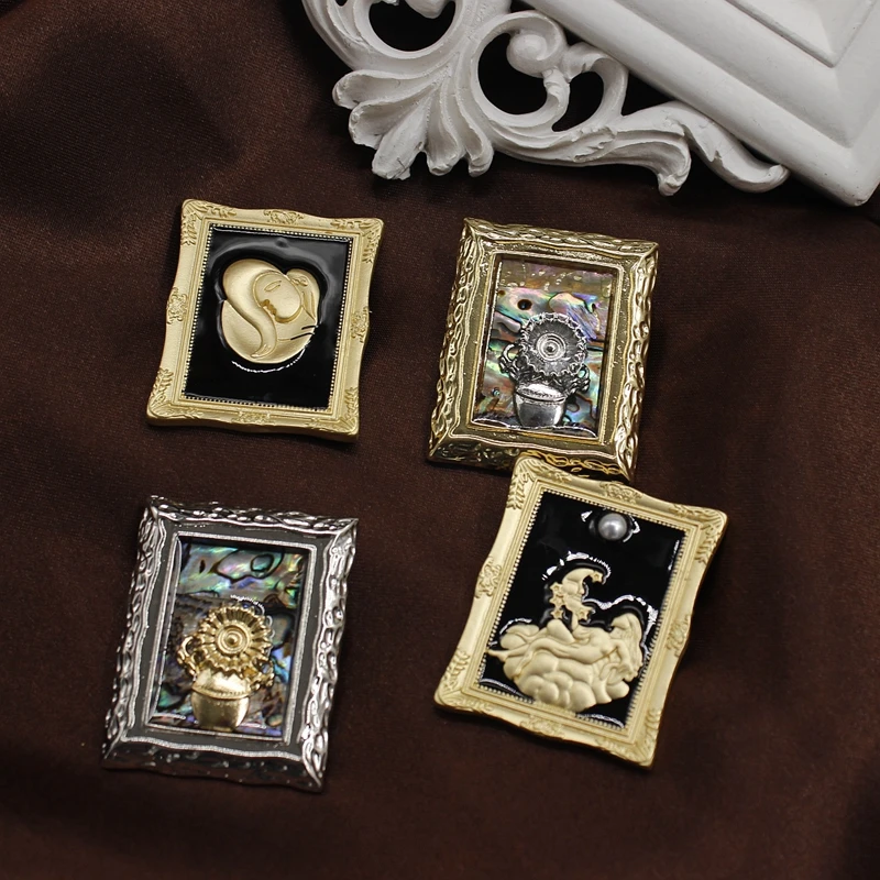 Новая брошь в стиле ретро барокко картина маслом Ван Гога Пикассо масляная