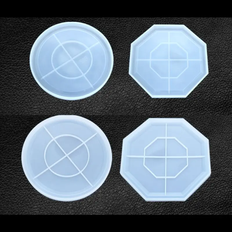 

DIY Crystal Epoxy Resin Round Handmade Table Coaster Mat Mold