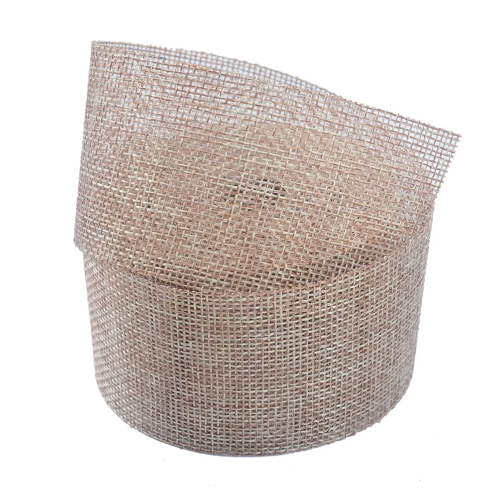 

5cm*10m Natural Jute Burlap Ribbon Fabric Roll Hessian Trims Tape Rustic DIY