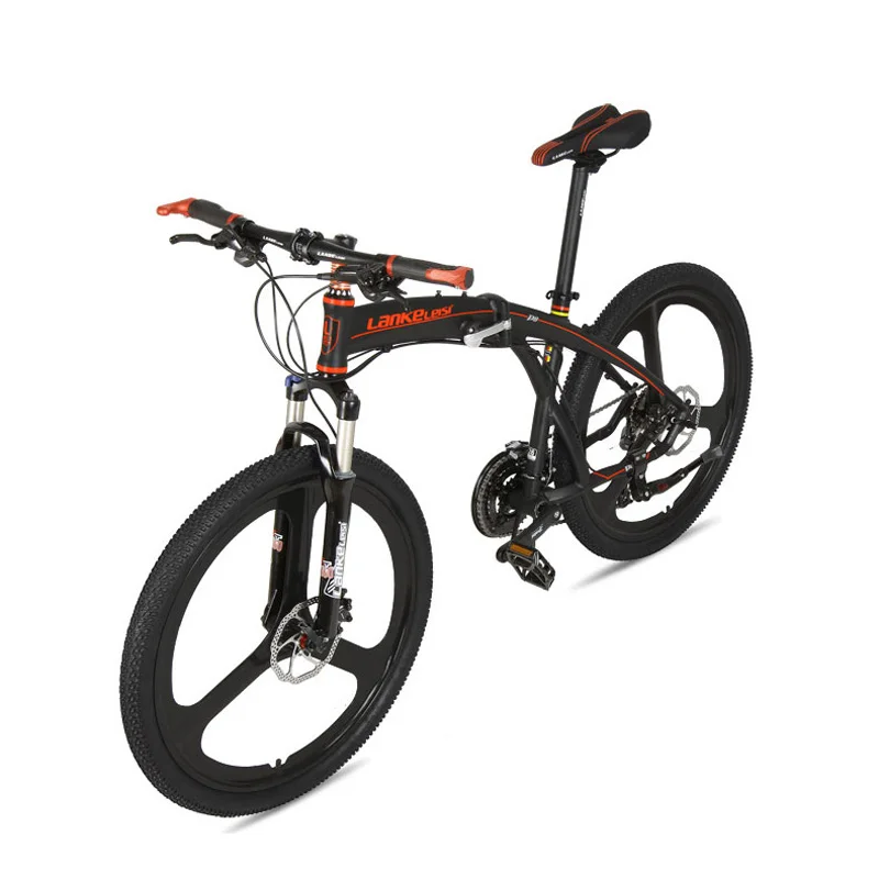 Складной велосипед 27 скоростей передний и задний дисковые тормоза 26 дюймов