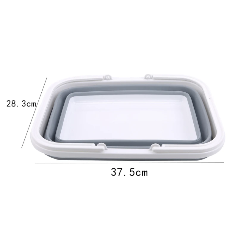 

Plastic Square Bucket Portable Folding Cleaning Tools Laundry Basket Water Storage Basin Vegetable Fruits Basket Accessories