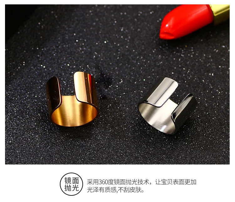 

Opening Ring Rose Gold Color Titanium Steel Fashion Rings For Women