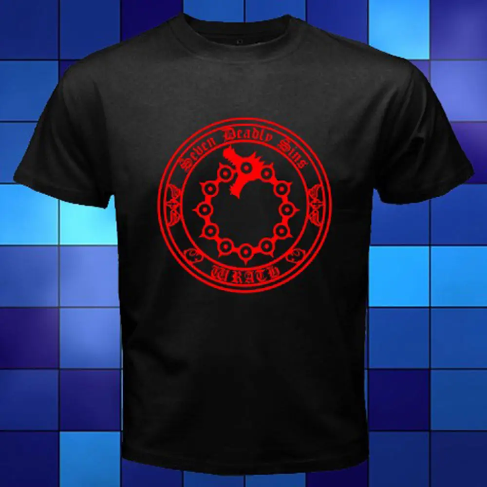 Новая Черная футболка Nanatsu No Taizai The Seven Deadly Sins Размер S M L XL 2XL 3XL с принтом в подарок