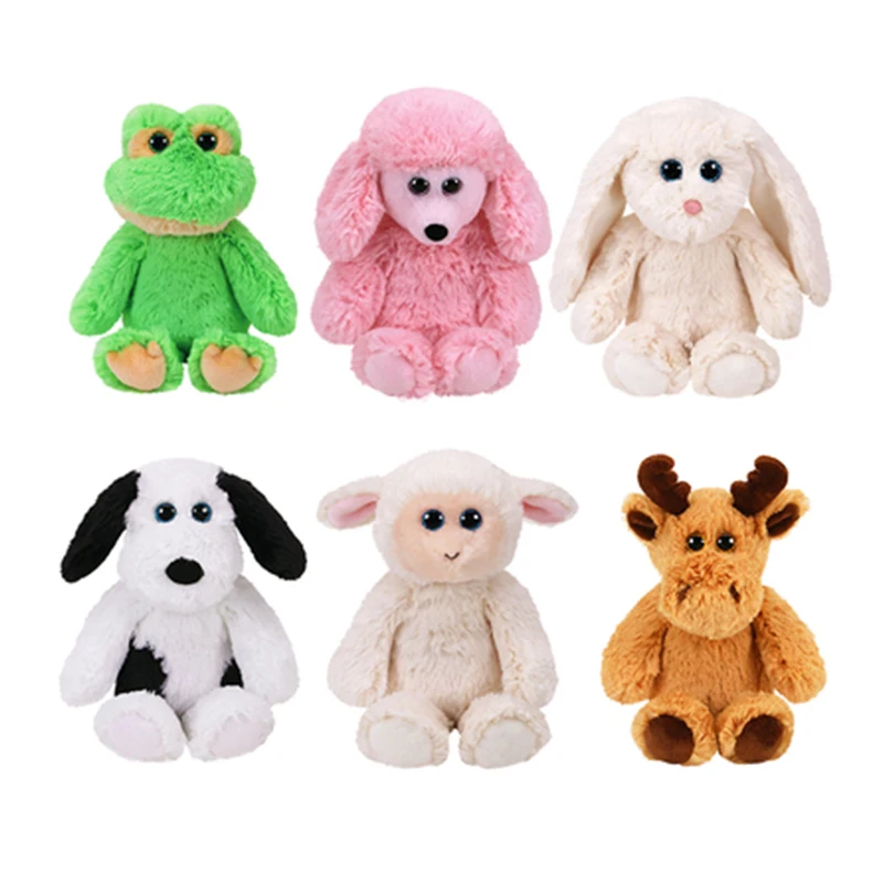 

Ty Loft Baby Series Children's Super Soft Plush Toys Kawaii Brown Monkey Moose Duck Koala Black Ear Dog Fox Birthday Gift 15cm