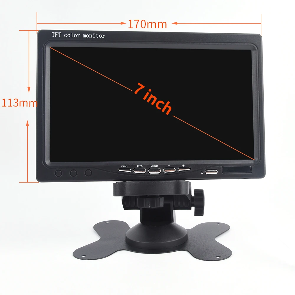 7 дюймовый широкоэкранный автомобильный монитор PAL/NTSC DC12V TFT LCD для камеры заднего