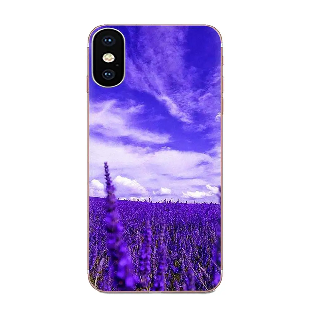 Чехол для телефона с принтом цветок фиолетовый Lavandula Sony Xperia Z Z1 Z2 Z3 Z4 Z5 compact Mini M2 M4 M5