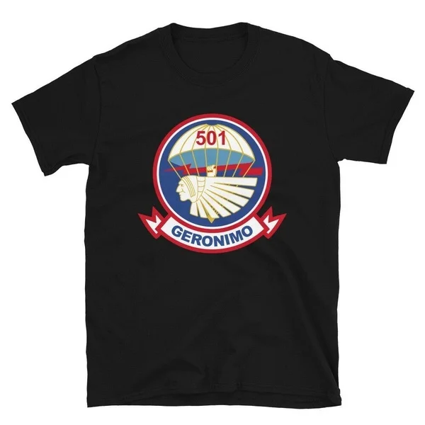 

Geronimo 501st Airborne Parachute Infantry Regiment US Army T-Shirt