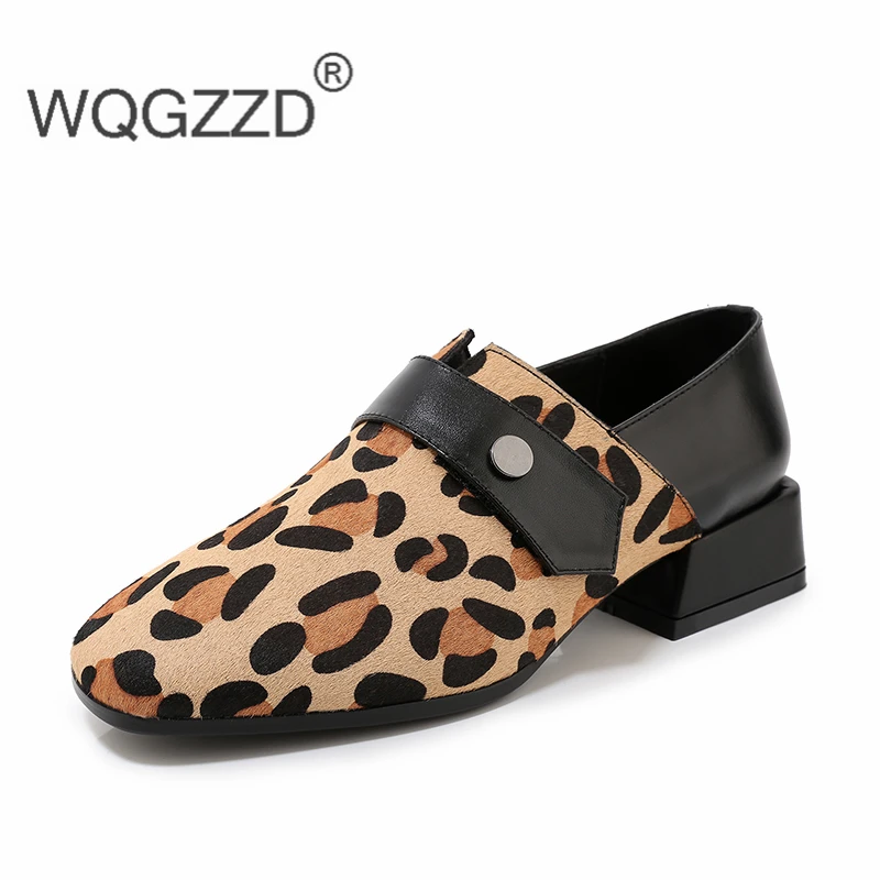 В европейском стиле с отделкой из конского волоса Женская обувь натуральной кожи