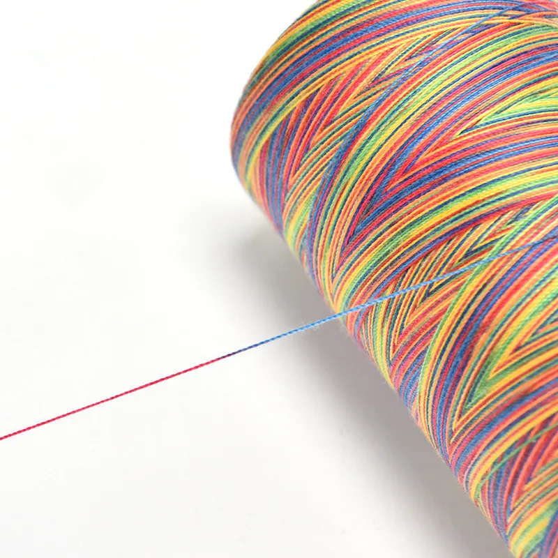 Высокопрочная цветная вышивка нить для шитья Радужная линия DIY швейная одежда