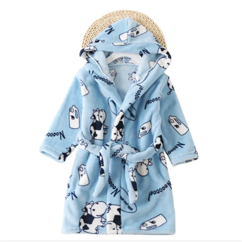Детские Банные халаты принцессы для девочек От 2 до 14 лет фланелевые мальчиков