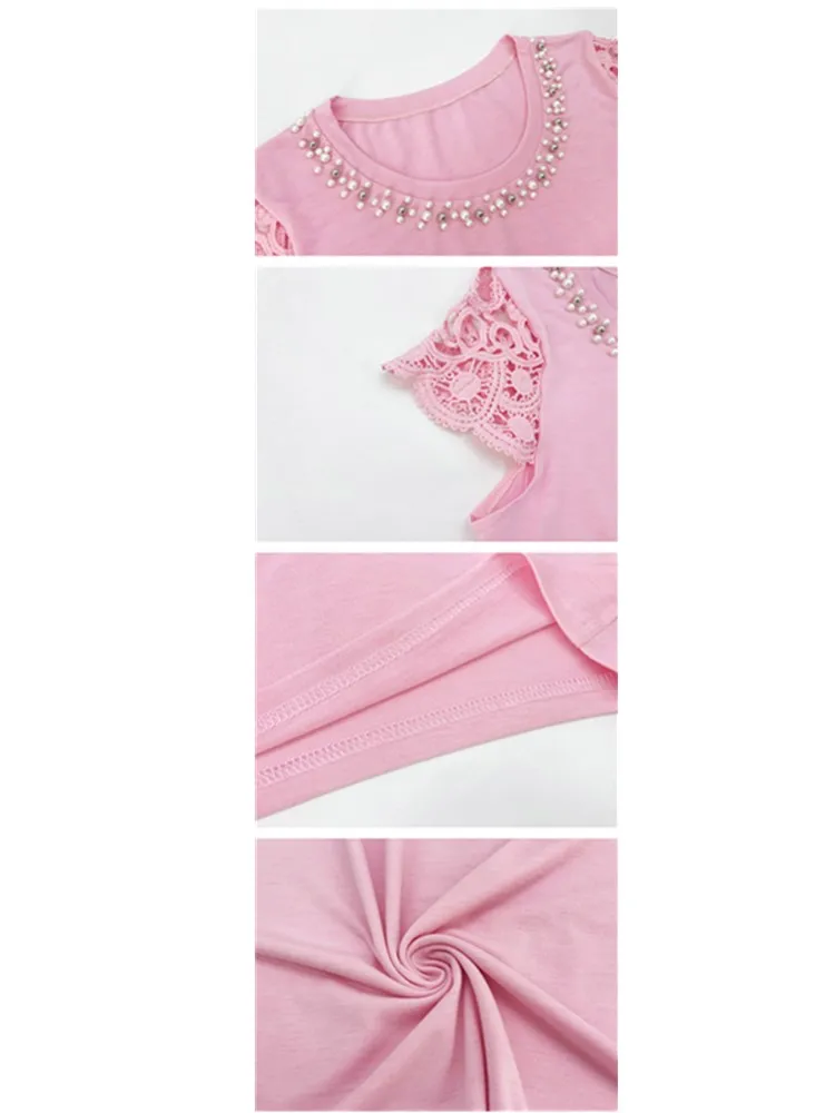 

Summer Women Dress O-Neck Short Sleeve Solid Women Slim Dress Sexy Mini Hollow Out Fashion Beading Casual Sheath Dress Vestidos