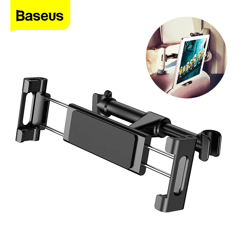 Держатель Baseus на подголовник для iPhone X/Samsung/iPad из алюминиевого сплава