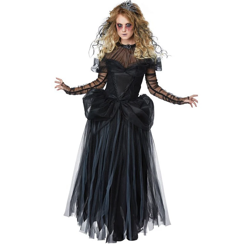 Женский Карнавал Хэллоуин костюм злой ведьмы средневековый готический вампир
