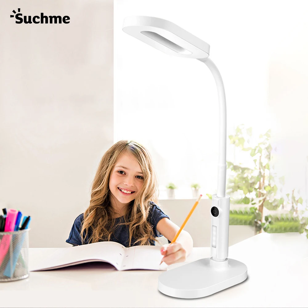 

Suchme Desk Lamps Stepless Dimming Eye-Care LED Desk Lamp Mobile Wireless Charger For PC Office Reading Table Stand Lantern