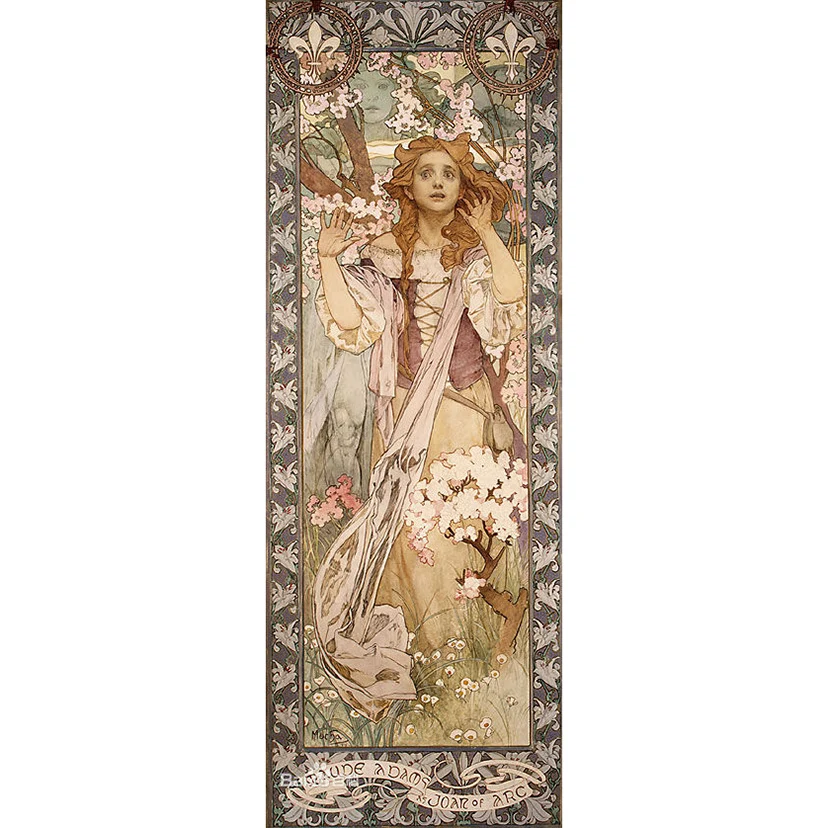 

Картина квадратная/круглая Алмазная женская, набор «сделай сам» с изображением Альфонса Мухи, мозаичное украшение для подарка