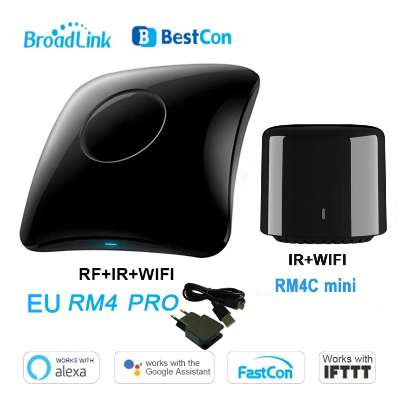 Универсальный Интеллектуальный мини контроллер Broadlink Bestcon RM4 Pro RM4C умный дом Wi Fi +