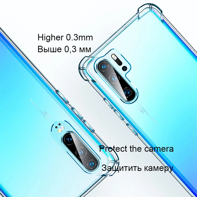 Shockproof Silicone Soft Case For Huawei P20 P30 P40 Lite Pro Mate 10 20 30 Honor 20S 20i 10i Play Mobile Phone Cover Clear Etui | Мобильные