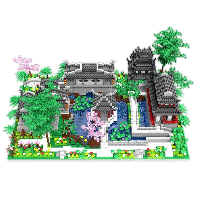 

Street View Series Suzhou Gardens Dream Castle Mini Building Blocks Bricks CIty China Ancient Architecutre Toys For Kid Gifts