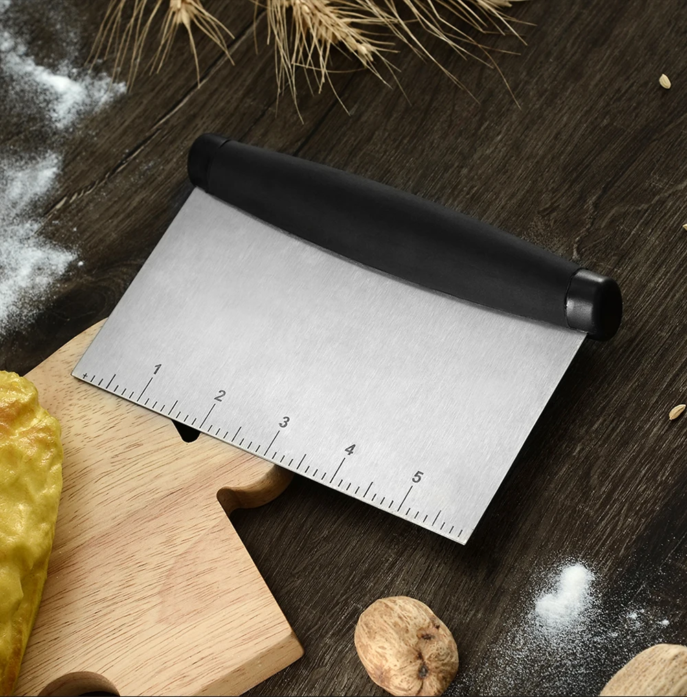 Скребок для теста из нержавеющей стали резак торта гладкий шпатель крема